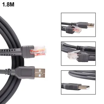 1,8 m Augsta Ātruma USB 2.0 Vīrietis, Lai RJ45 Kabeli Simbolu Svītrkoda Skeneris LS2208 Kabeļu Tīkla Ethernet Pārveidotājs Plug Transverter