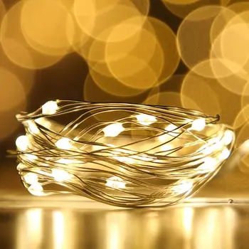 10PCS LED String Lampas 2M 20 Micro Lampas, Ziemassvētku Lampas DIY Kāzas, Svētku Vītnes LED Puse Pop Gadu, Telpu Dekorēšana