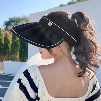 2023 Moderns Lielām Malām, Saules Cepure Sievietēm Savirmot Malas Plisēt Dizaina Spaiņa Cepuri Ūdensizturīgs Āra UV Aizsardzība Brīvdienas Pludmale Cap