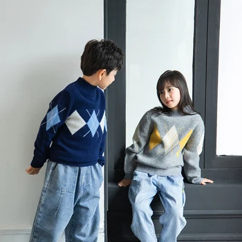 2023 Top Apģērbs Bērnu Adīšanas Kašmira Džemperi Adīt Outwear Meitenes Zēni augstu uzrullētu apkakli, kas Paredzētas Ķīnas Seno Augstmanis
