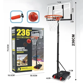 236cm pieaugušo izmērs Mobilo un Apdzīvojams Basketbola Stāvēt Basketbola Rāmis Basketbola Apmācības Āra Sporta Rotaļlietas