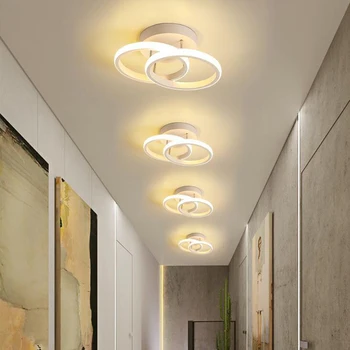 Alumīnija LED Griestu Lampas Nomaiņa Mūsdienu Vienkāršu Stila Sienas piestiprināms Mājās Kluba Bārs, Balkons, Gaitenis, Gaiši Melna