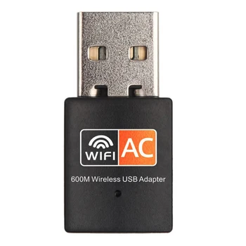 Bezvadu USB WiFi Adapteri 600Mbps wi fi Dongle PC Tīkla Karte divjoslu wifi 5 Ghz Lan Adapteris USB Ethernet Uztvērējs