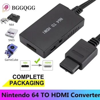 BGGQGG HD N64, Lai HDMI Pārveidotājs HD Saites Kabelis N64/GameCube/END Plug and Play 1080P Nintendo 64 HDMI Converte