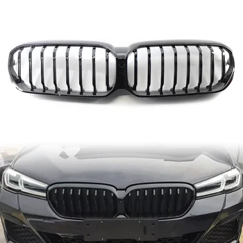 BMW G30 G31 LCI 2021 2022 Priekšējais Bamperis Nieres Restes Gloss Black ABS Sacīkšu Grili Nomaiņa Auto Piederumi
