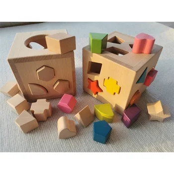 Bērnu Koka Montessori Rotaļlietas Varavīksnes Formas Saskaņota Lodziņā Dižskābardis Nature Ģeometrisko Bloki Izglītības Spēlēt