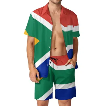 Dienvidāfrikas republika(1) Vīriešu Pludmales Tērps Radošo 2 Gabali Pantdress Vintage Mājās ASV Izmērs