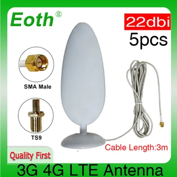 Eoth 5gab 3G 4G LTE Antenas 22dbi SMA Male Connector Gaisa 698-960/1700-2700Mhz IOT magnētiskās pamatnes 3M Skaidrs Sūcējs Antena