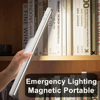 Galda Lasījumā Nakts Apgaismojums, LED Galda Lampa USB Lādējamu Gaismas Bezpakāpju Dimming Galda Lampa Karājas Magnētisko Guļamistaba