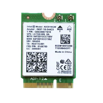 Intel AX201 AX201NGW M. 2 Taustiņu E CNVio 2 WiFi 6 Dual Band 2.4 Ghz/5 ghz Bezvadu tīkla Karte Bluetooth 5.0 802.11 ac/ax 2.4 gb / s