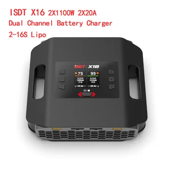 ISDT X16 2X1100W 2X20A Dual Channel Akumulatoru Lādētājs, 2-16S Lipo Akumulatoru ASV/ES Plug