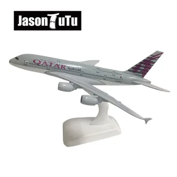 JASON TUTU 20cm Qatar Airways Airbus A380 Lidmašīna, Modeļa Lidmašīnu Modeļa Lidaparātu Lējumiem Metāla 1/300 Mēroga Lidmašīnas Rūpnīcas Vairumtirdzniecības