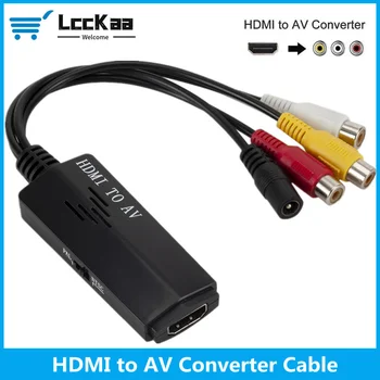 LccKaa HDMI-savietojams ar AV Adapteri 1080P Video Scaler Kompozītu Pārveidotājs Kabelis, HDMI, RCA AV/CVSB L/R Video Atbalsts NTSC PAL