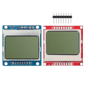 LCD Modulis Displeja Monitors Baltā fona apgaismojums adapteris PCB 84*48 84x84 Nokia 5110 Ekrāna Arduino