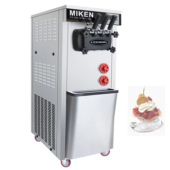 Liela Jauda, Mīksta Saldējuma Veidošanas Mašīnas 3 Flavors Vertikālā Lēti Ice Cream Maker Desertu Veikals