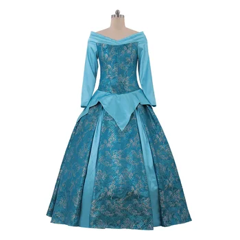 Luksusa Elegants Blue Sirēna Princese Kleita Viduslaiku Viktorijas Queen Puse Bumbu Kleita Halloween Karnevāls Cosplay Kostīms