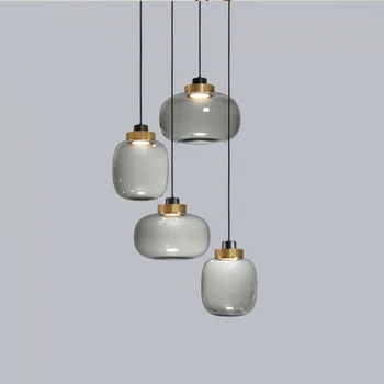 Mūsdienu LED Stikla Piekariņu Gaismas Dizainers Guļamistabas Gultas Karājas lampas Minimālisma Restorāns Bārs Mācību Telpa, mājas apgaismojums Dekori