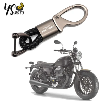 Par Moto Guzzi V100 Mandello V7 Akmens V8S TT Bobber Breva 850 1100 1200 Motociklu Kvalitātes Pītā Virve Keyring Metal Keychain