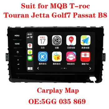 Par MQB T-Roc T-Cross Polo Touran Jetta Golf 7 Passat B8 RCD520 touch screen auto radio atbalstu Carplay Kartes 5GG035869 5GD035869
