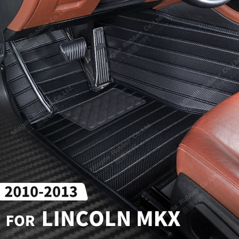 Pasūtījuma Oglekļa Šķiedras stils Grīdas Paklāji Lincoln MKX 2010 2011 2012 2013 Kāju Paklājs, kas Aptver Automobiļu Interjera Aksesuāri