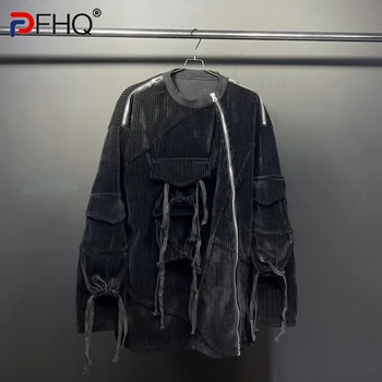 PFHQ 2023 Moderns Pušķis Dizaina Nolietotās Vīriešu Džemperis Velveta Augstas Kvalitātes Džemperis Sākotnējā Rudens Jaunas Streetwear Bezmaksas Piegāde