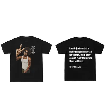 Reperis Brent Faiyaz Retro Grafikas T Krekls Vīriešiem ir Forši, Hip Hop Tendence, T-Krekli Vīriešu Modes 100% Kokvilnas Lielgabarīta T-Krekls Streetwear