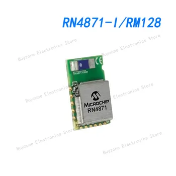 RN4871-I/RM128 Bluetooth 4.2 BLE Modulis, ASCII Interfeiss, Ekranēts, Antenas, 9x11.5mm, Rūpniecības Temp