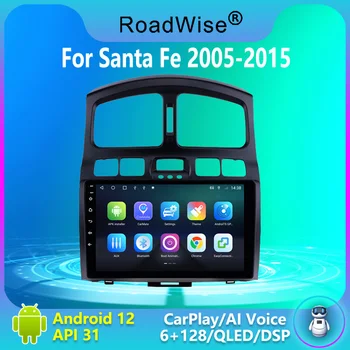 Roadwise 2 Din Automašīnas Multivides Radio Hyundai Santa Fe Classic 2005 - 2013 2014 2015 Android Carplay 4G, Wifi, DVD GPS Autoradio