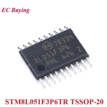 STM8L051F3P6TR TSSOP-20 STM8 STM8L051 STM8L 051F3P6 16MHz 8KB Flash 8 bitu Mikrokontrolleru MCU Kontrolieris IC Chip Jaunas Oriģinālas