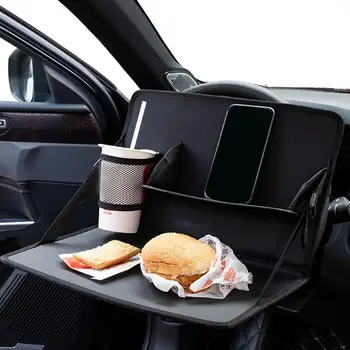 Stūre Mini Pusdienu Galda Automašīnu Paplātes Ēšanas Klēpjdators, Tablete Multi-function Ceļojumu Portatīvo Auto Workbench Parasti