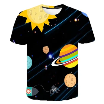 Super Cool Smieklīgi Karikatūra Modes Astronauts 3D T Krekls Bērniem Kawaii Harajuku T-krekls Bērniem Tshirt Bērniem Topi Zēni Meitenes Tees