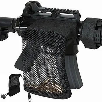Taktiskās Šautene Munīciju Misiņa Čaulu Ķērājs AR 15 M4 AK47 Acs Rāvējslēdzēju Shell Filtra Maiss, Medības, Airsoft-a Bullet Wrap Ķērējs Rāvējslēdzēju Maisā