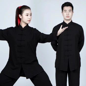 Unisex Tai Chi Kung Fu Uniformas Apģērbu Vīriešiem, Cīņas Mākslas Drēbes Wu Shu Izmantot Valkāt Sporta Komplekts Kokvilnas Un Lina Elpojošs