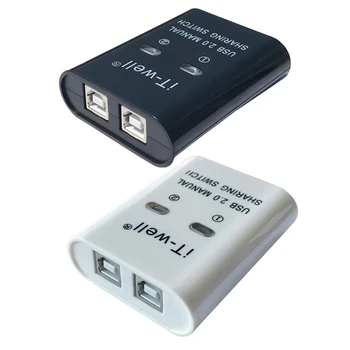 USB Rokasgrāmata Hub Printeru Koplietošanas Ierīces 2 in 1 Datu Pārsūtīšanas Konvertors
