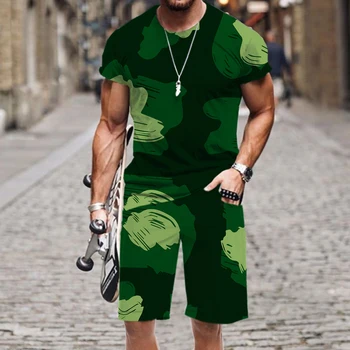 Vīriešu T-krekls Uzstādīt Leopards Drukāt Iela 3D Iespiesti Hip-hop Smieklīgi Beach Vasaras Ikdienas Īsās Piedurknes Harajuku Fashion Vīriešu Apģērbs