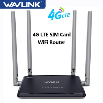 WAVLINK N300 4G LTE Bezvadu Maršrutētāja ātrgaitas Mobile Router 300Mbps WiFi Maršrutētāju ar SIM Kartes Slots 4x5dBi High Gain Antena ES