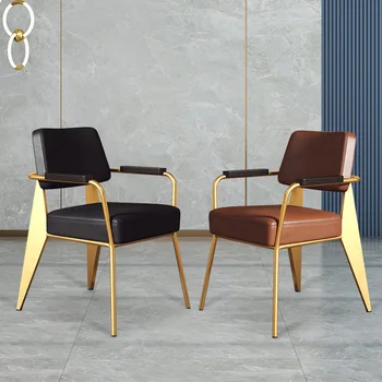 Ziemeļvalstu Biroja Krēsli Luksusa Atpūtas Krēsls Modernā Minimālisma Kaltas Dzelzs Dizaineru Biroja Krēsls Atzveltnes Tikšanās Sarunu Krēsls