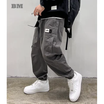 Āra Baggy Kravas Bikses Vīriešu Apģērbu Korejas Modes Sporta Joggers Harajuku Ikdienas Īsās Treniņbikses Streetwear Brīvs Bikses Vīriešu