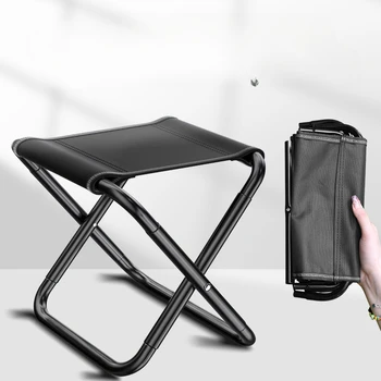 Āra Kempings Ultravieglajiem Saliekamais Krēsls Portatīvo Piknika Zvejas Ieskicējot Izkārnījumos Alumīnija Sakausējuma Skavu Krēsls