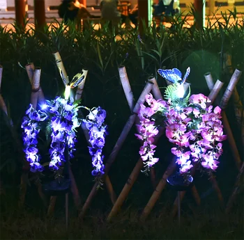 Āra LED Saules Gaismas RGB Krāsu Saules Enerģijas Lampas Lily Rose Puķu Ūdensizturīgs Dekori Dārza Zālienu, Ceļu, Kāzu svinības, Svētku